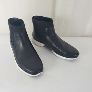Cole Haan Black and White Ankle Booties